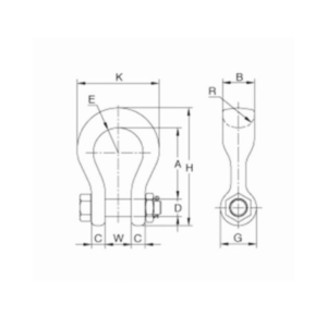 Forged Alloy Wide Body Shackle_drawing