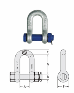Grade S Dee Safety Pin Shackle